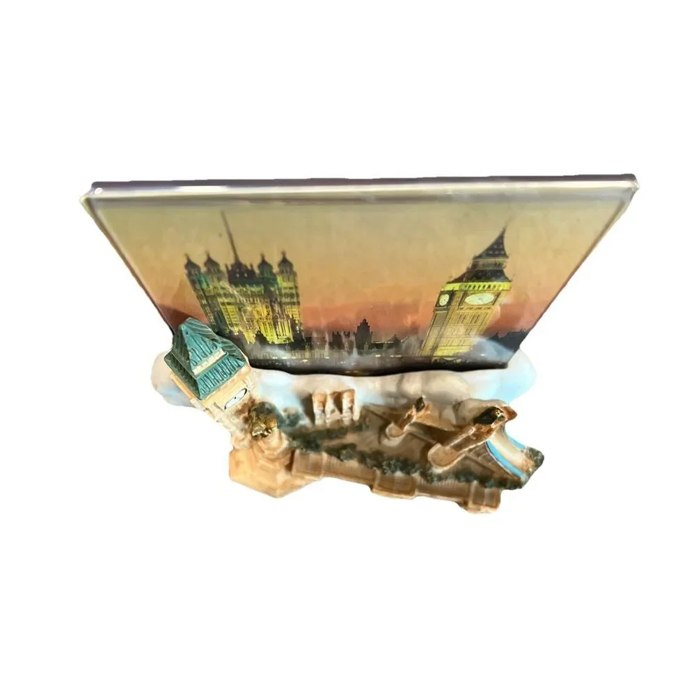 Big Ben Bridge Skyline London England Photo Holder 4x6‎ Carved With Postcard